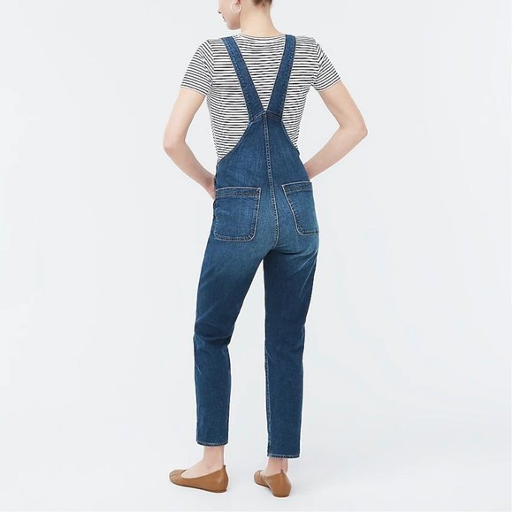 J. Crew Denim Overall Jumpsuit In Indigo Blue NEW - Picture 4 of 4